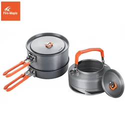 Fire Maple Camping Cookware Utensils Dishes Camp Cooking Set Hiking Heat Exchanger Pot Kettle FMC-FC2 Outdoor Tourism Tableware