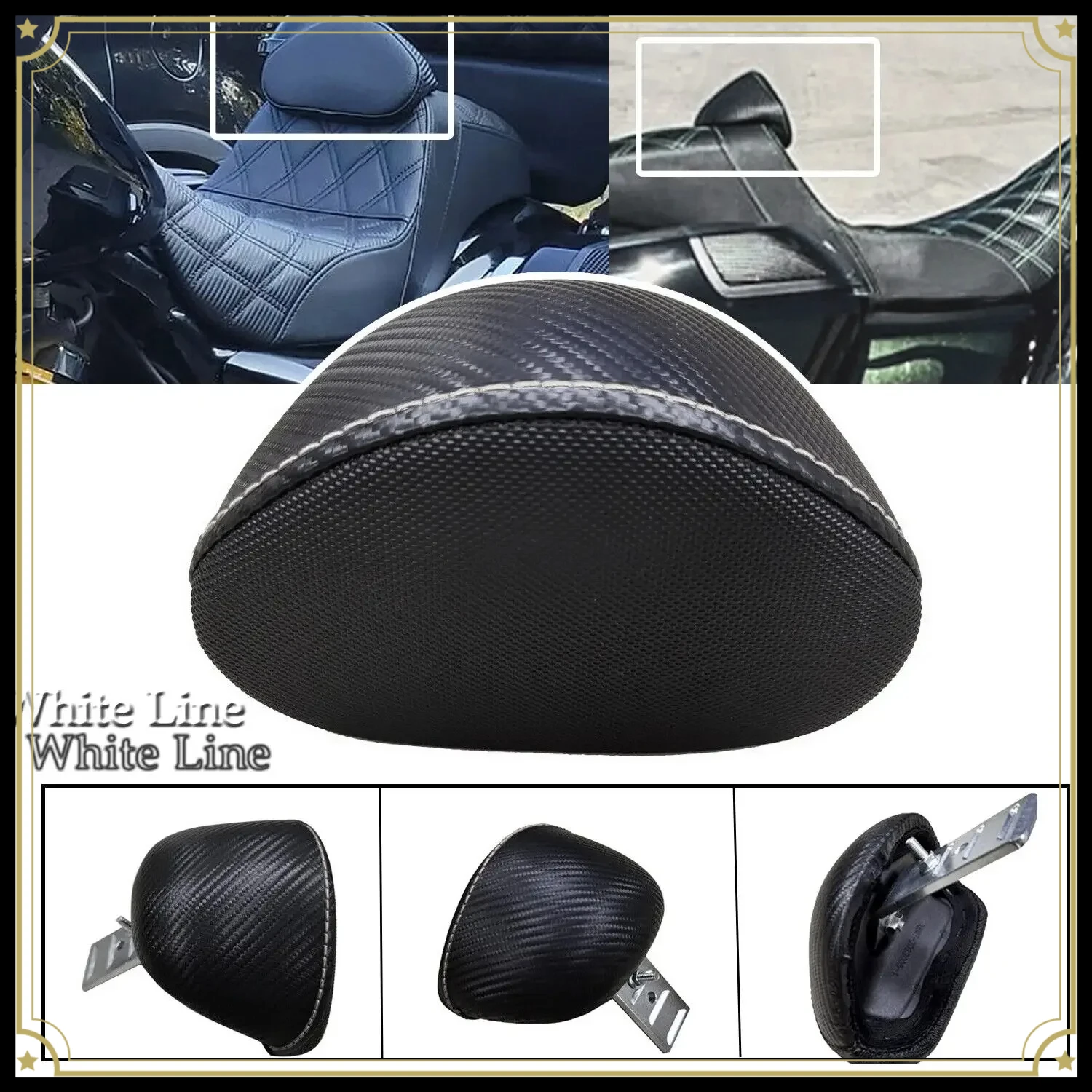 Motorcycle For Harley Rider Driver Backrest Pad w/Bracket CVO Road Electra Street Glide Road King Ultra Limited FLHTK