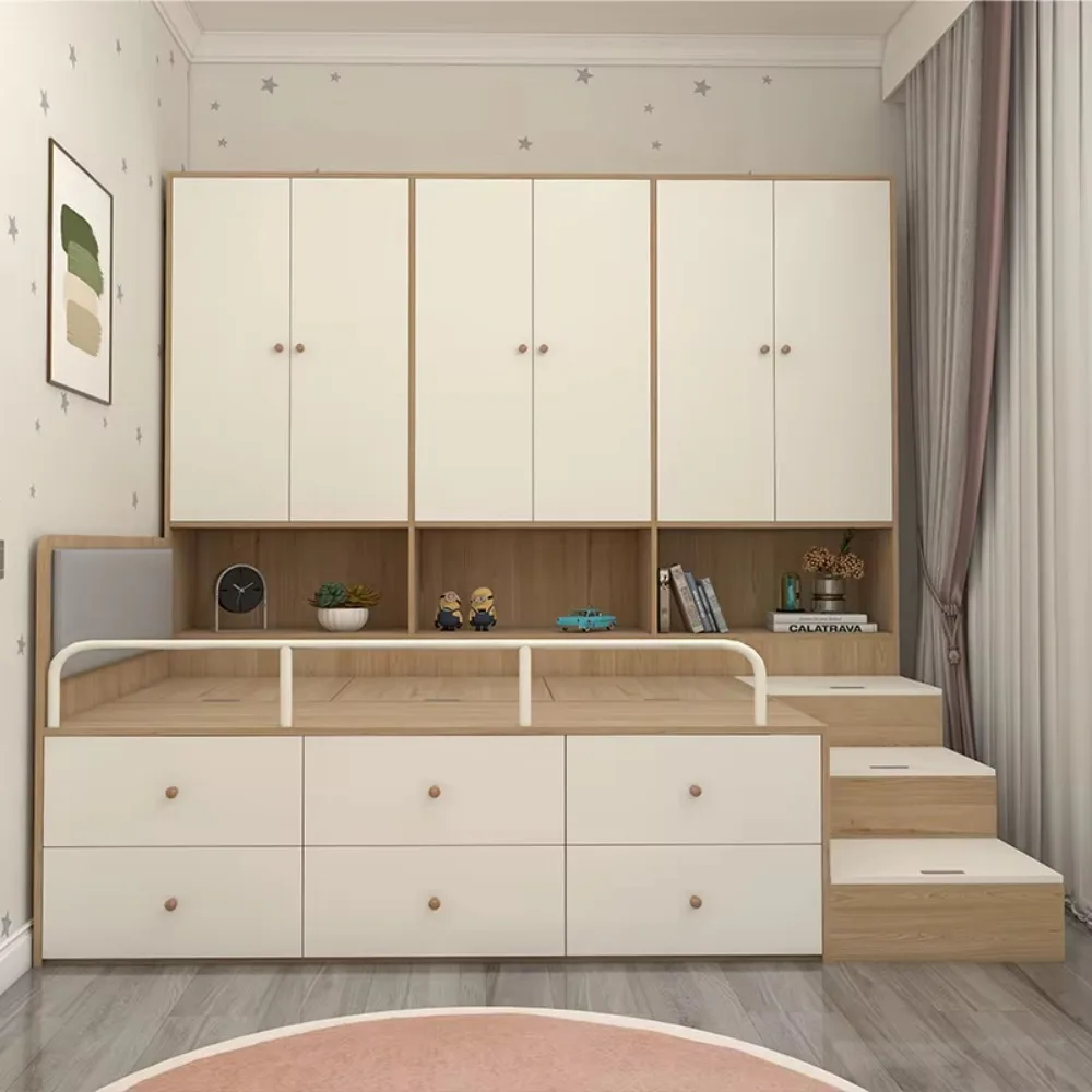 Factory Direct 2026 Custom Thick Pine Extendable Storage Bed Frame MDF Construction Space-Saving Durable Easy Assembly