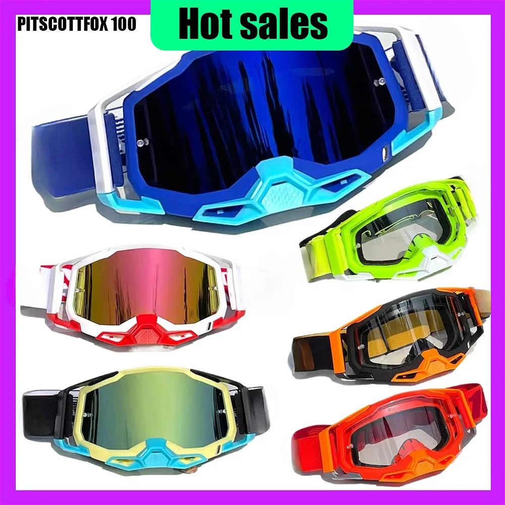 

PITSCOTTFOX100 Mens Windproof OffRoad Goggles for KTM Kawasaki Motorcycle Sunglasses MTB Motocross ATV Skiing Cycling Glasses
