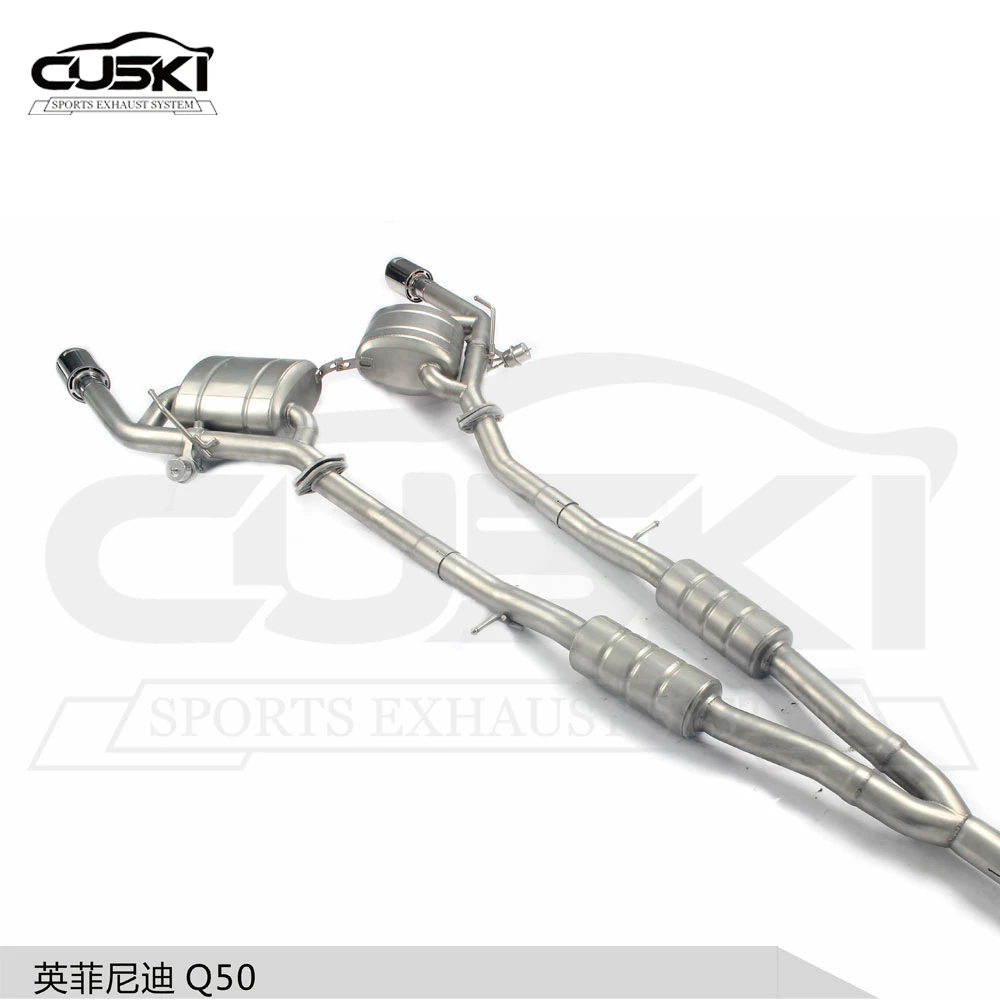 Catbcak Exhaust for Infiniti Q50 2012-2018 2.0T/2.5L/3.7L Exhaust Stainless Steel Mid-End Section