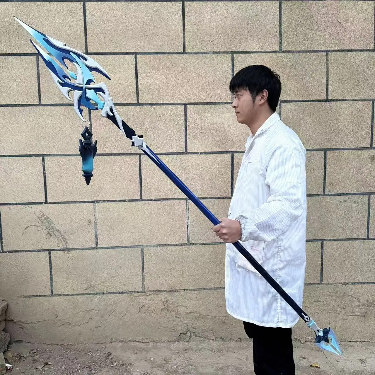 Juego Genshin Impact Cos armas Prop Flins Spear prop Cosplay modelo Halloween fantasía de Navidad accesorios de disfraz de fiesta