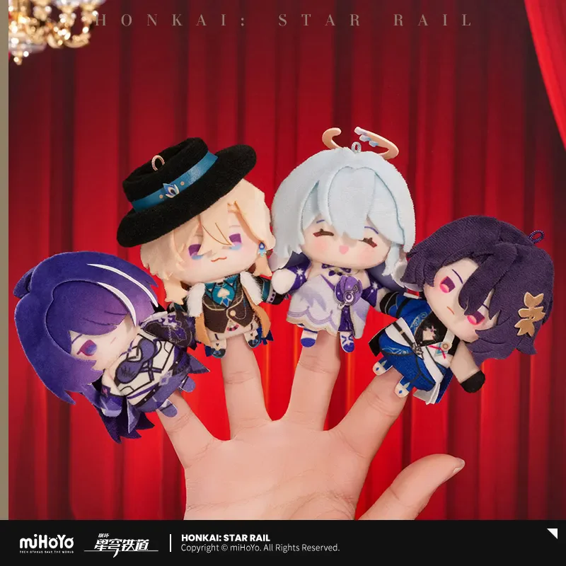 

[Genuine] miHoYo Game Honkai Star Rail Plush Finger Puppet Sparkle Dr. Ratio Aventurine Robin Pendant Doll Cosplay Xmas Gifts