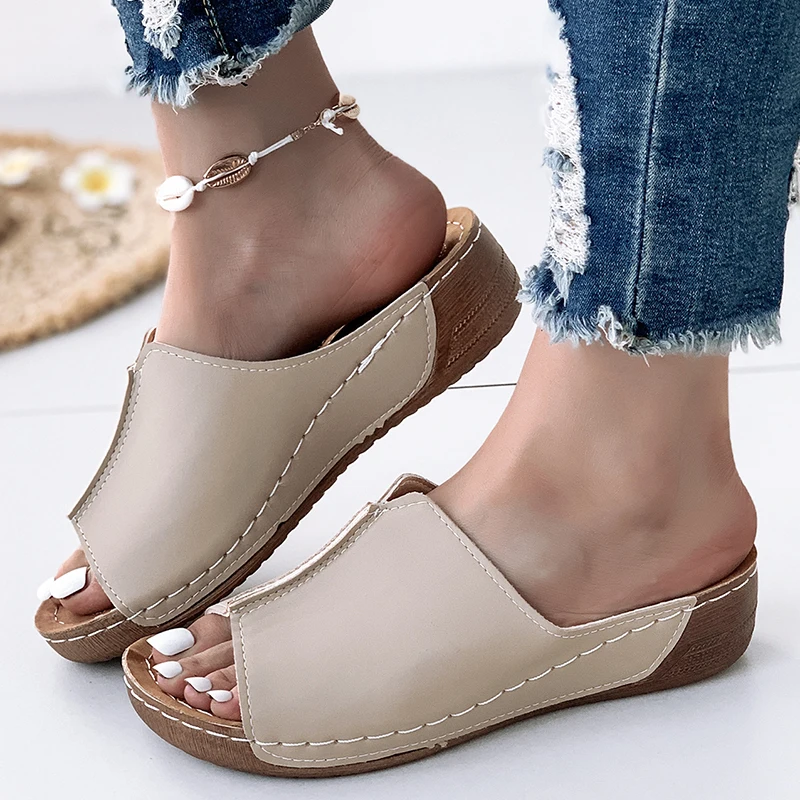 Summer Shoes Women Sandals Breathable Ladies Shoes Slides Women Shoe Wedge Shoes For Women Party Slippers Woman Female Footwear