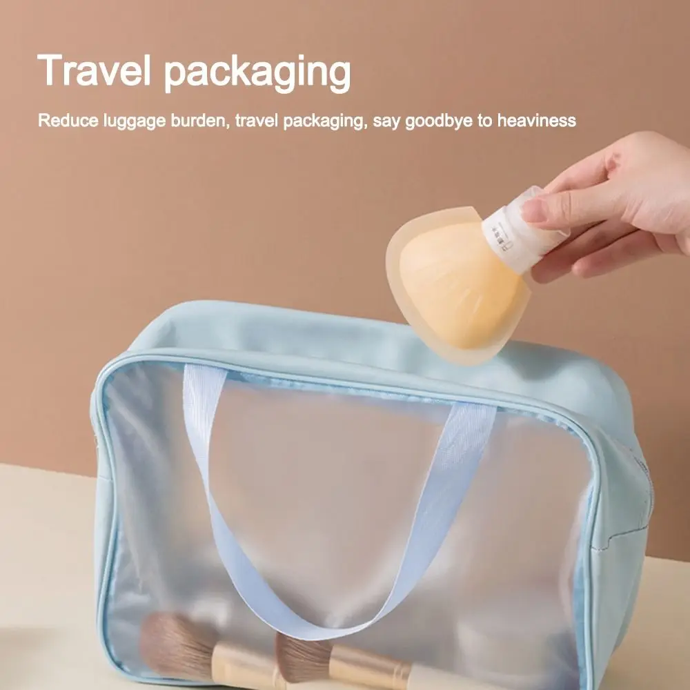 3 Pz/set Nuovo 60ML/90ML Bottiglie Riutilizzabili In Silicone Spremere Contenitore Per Lozione Riutilizzabile Shampoo In Silicone Sub-imbottigliamento Da Viaggio