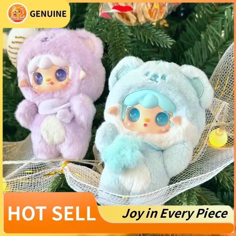 

Genuine Yooki Bite Bear Blind Box Fourth-Generation Series Keychain Kawaii Vinyl Plush Bag Trendy Festival Surprise Kids Gifts