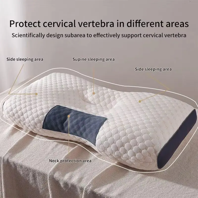 Neck Pillow Help Sleep And Protect The Neck Cervical Orthopedic Household Soybean Fiber SPA Massage Pillow For Sleeping New
