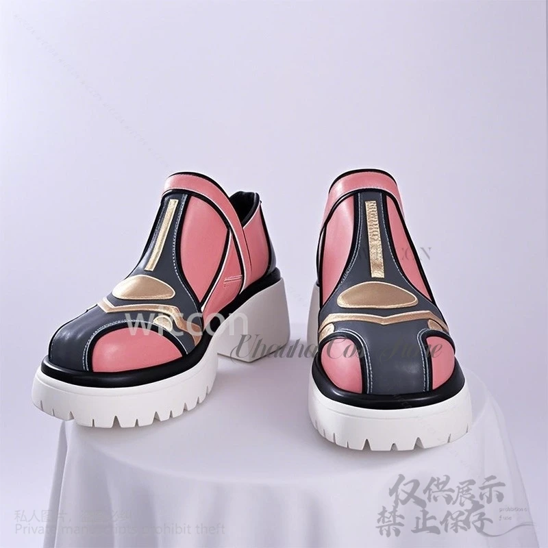 อะนิเมะเกม Genshin Impact คอสเพลย์ Varesa รองเท้าหวาน Y2K รูปแบบ Props สีชมพูกีฬาสวมใส่สําหรับหญิงหญิงฮาโลวีน Cos ที่กําหนดเอง