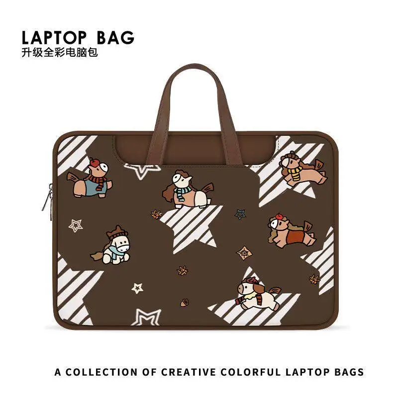

Cartoon Pony Print Laptop Bag Laptop Sleeve Laptop Case for Macbook Case 12 13.3 14.6 15.6 16 Inch Macbook Air Asus Huawei Gift