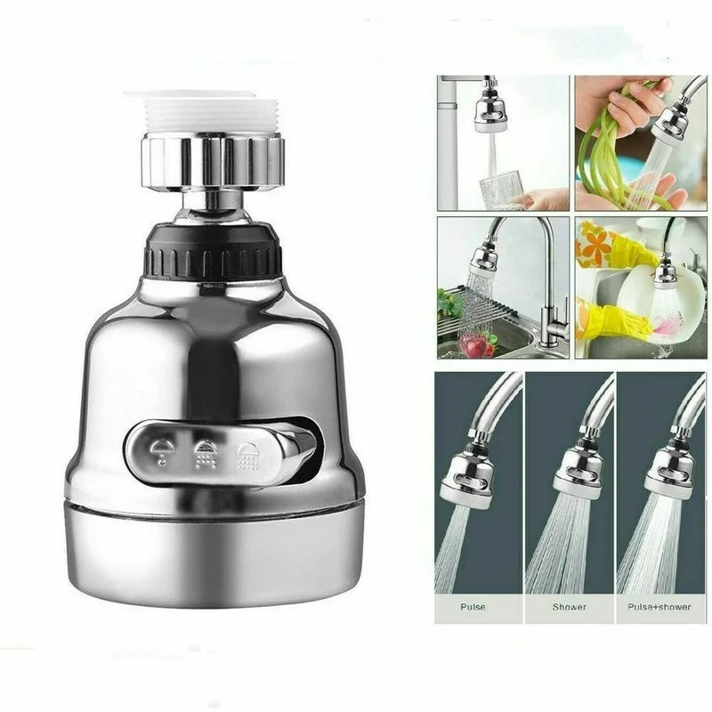 

Вращающаяся на 360 градусов насадка для смесителя, 3 режима, экономия брызг воды под давлением, кухонный аэратор Aerator Bub