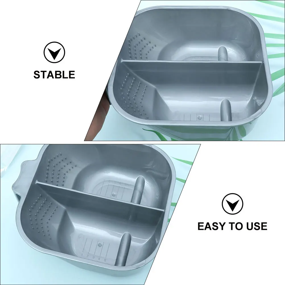 2pcs Hair Dye Bowls 2-In-1 Separated Mixing Bowl For Hair Coloring Salon Home Use Double Color Container Tool Kit