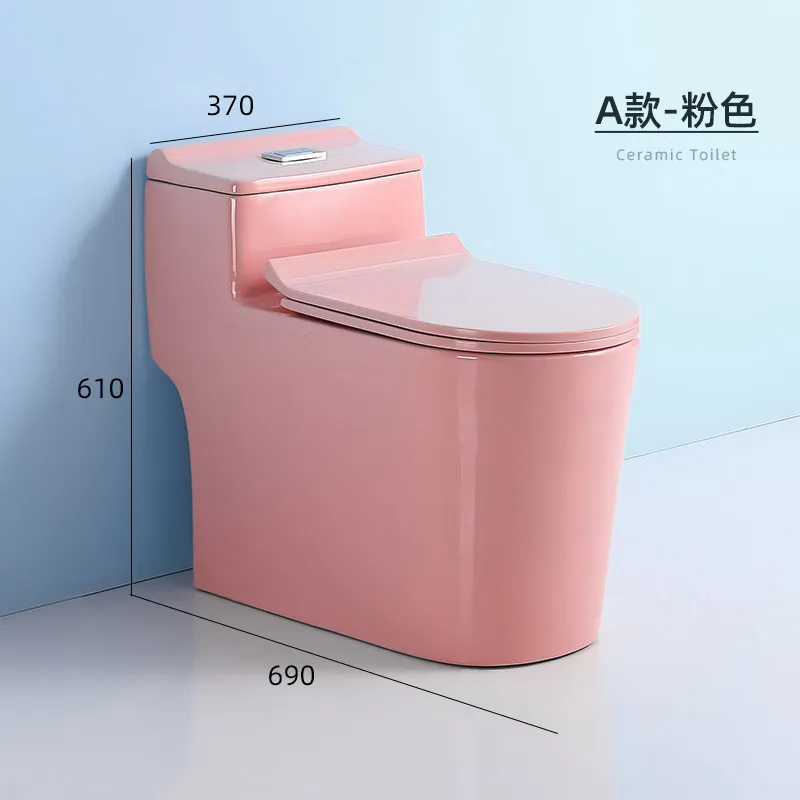 Color toilet personalized creative home hotel large apartment yellow black blue orange green pink toilet toilet European style