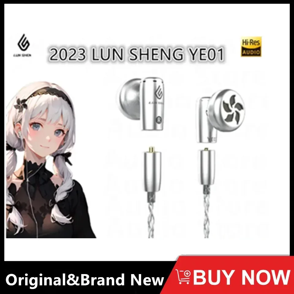 

2023 LUN SHENG New YE01 Flat Headphone Dynamic LCP HD Diaphragm MMCX Interface With Mic Interchangeable Cable Plug Hifi Headset