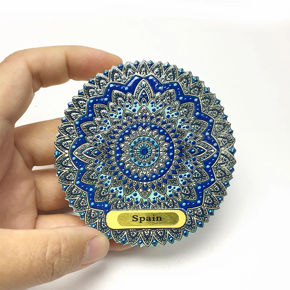 

Spain 3D Resin Refrigerator Magnet - Exquisite Mandala Design