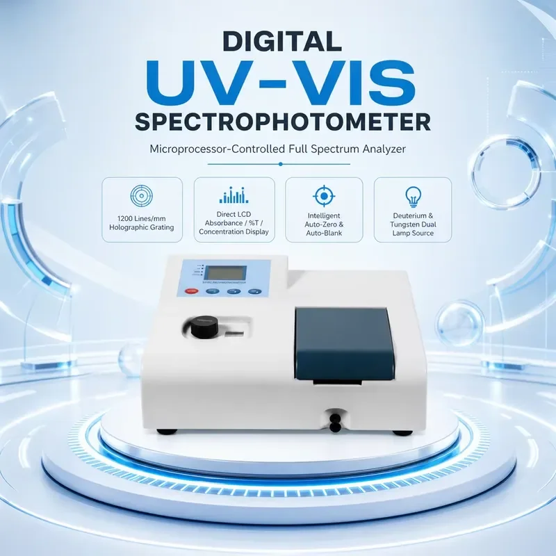 i BAXIT UV752N Ultraviolet-Visible Spectrophotometer 120 Lines/mm Grating 4nm Spectral Bandwidth 1nm Wavelength Resolution