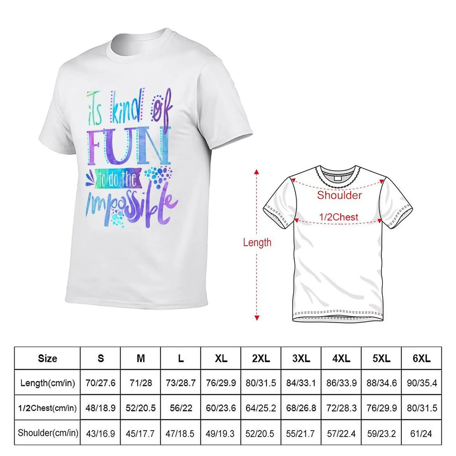 It's Kind Of Fun To Do The Impossible T-Shirt sweat graphic tee shirt black t-shirts for men