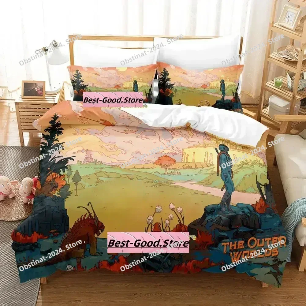 The Outer Worlds Bedding Set Single Twin Printed Bed Set With Pillowcase Duvet Cover Soft Single Double Queen Super King Size