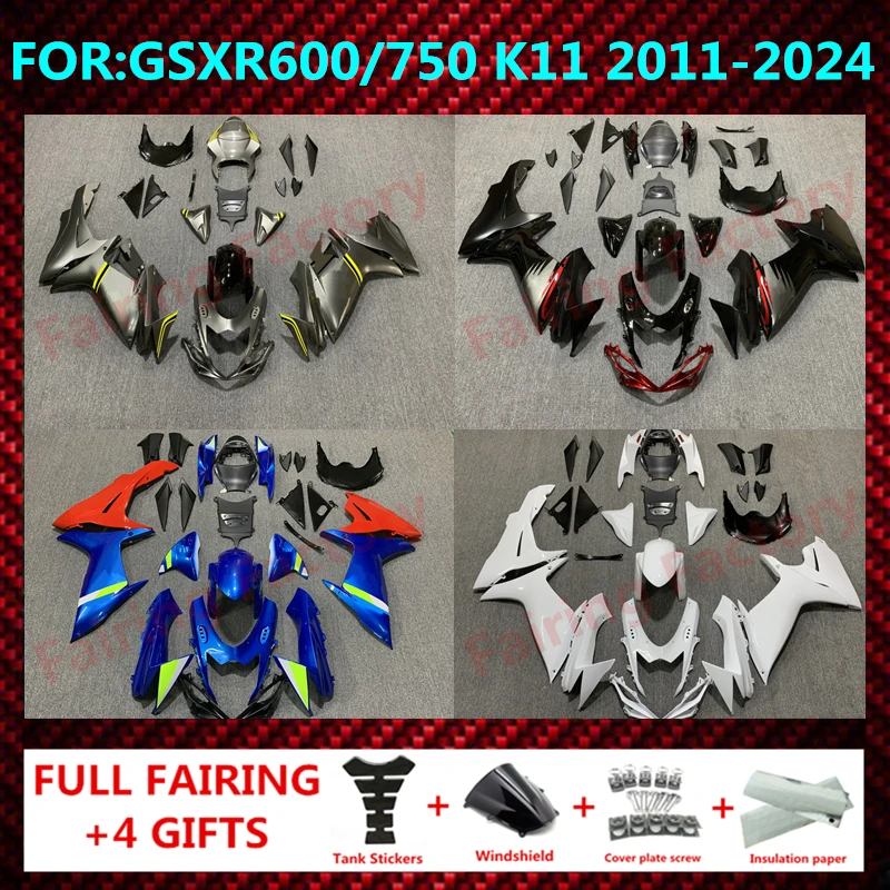 fit for GSXR 600 750 2011 - 2024 K11 gsxr600 gsxr750 2012 2013 2014 2015 full Fairing Kit Motorcycle bodywork Fairings kits zxmt