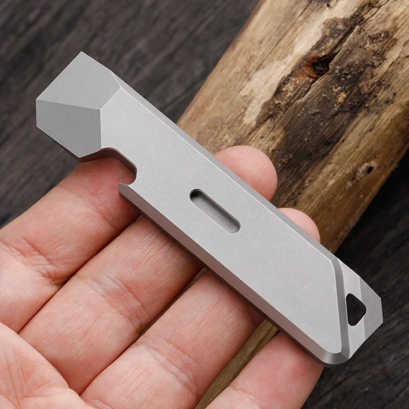 Titanium Alloy Pry Bar Crowbar Can Bottle Opener Pocket Multi Tool EDC Outdoor