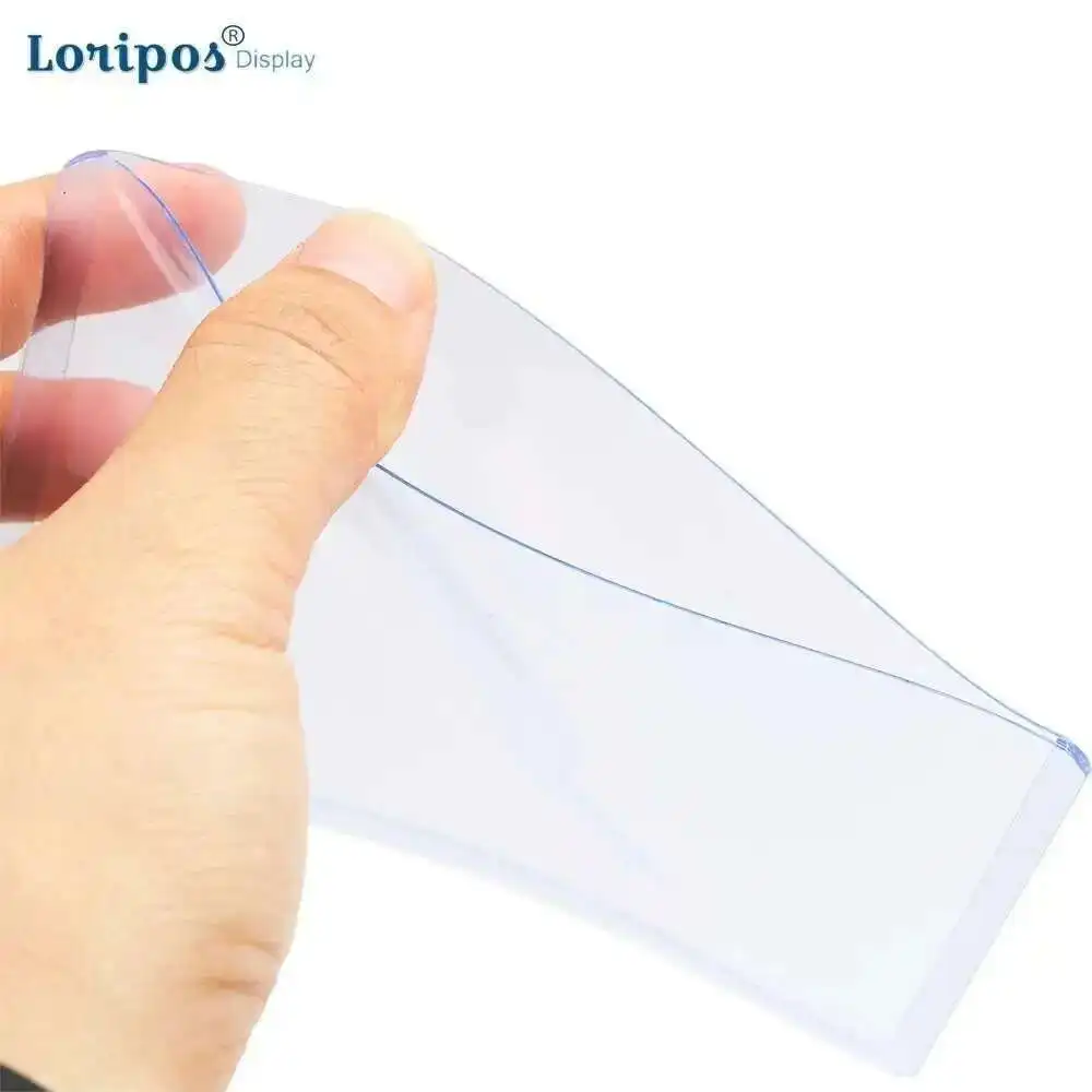 حقيبة حامل مكان البطاقة ذاتية اللصق من البلاستيك الصلب شفافة #6