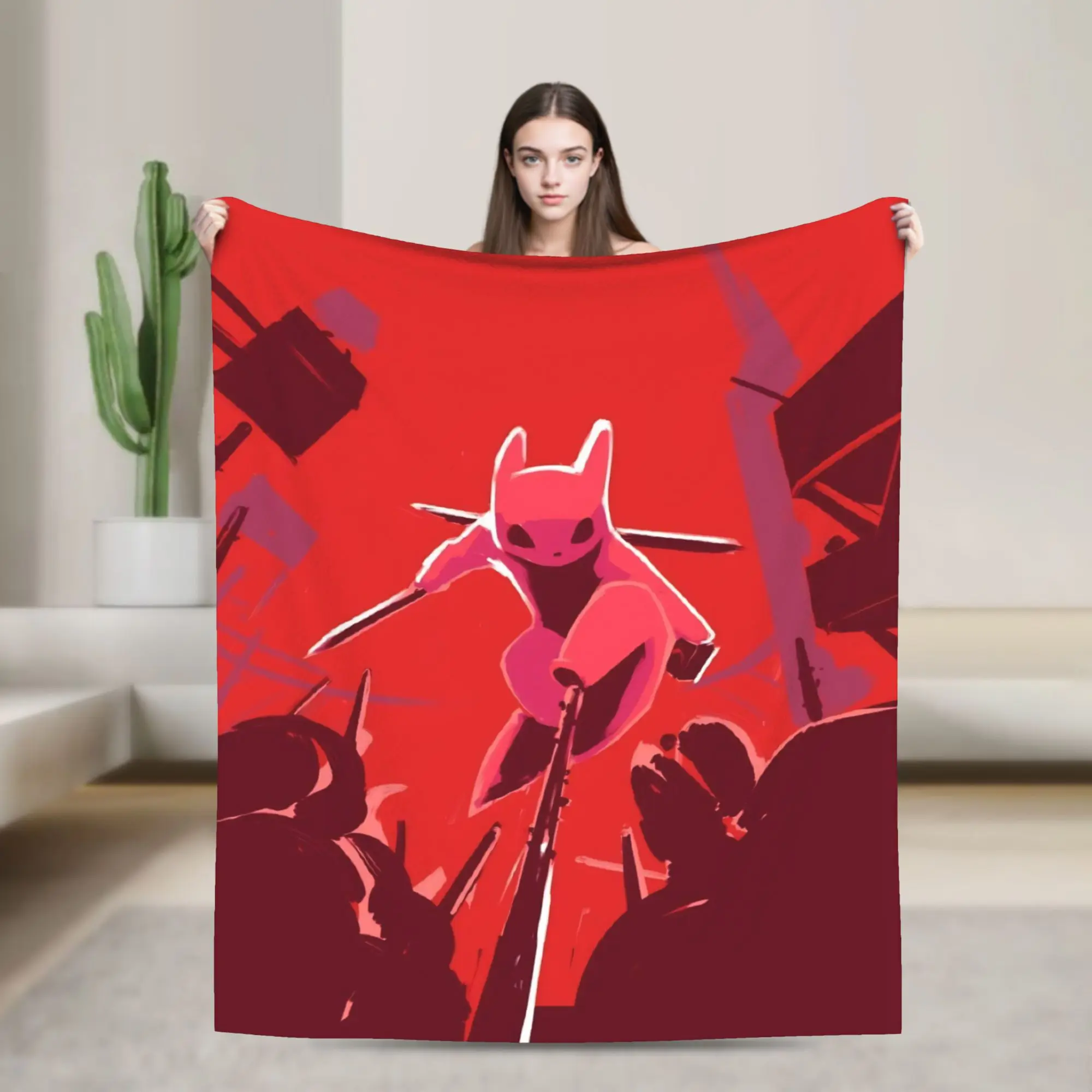 Rain World Slugcat Indie Game Gaming Blanket Super Soft Fleece Cozy Present  Throw Blankets Rug Piece