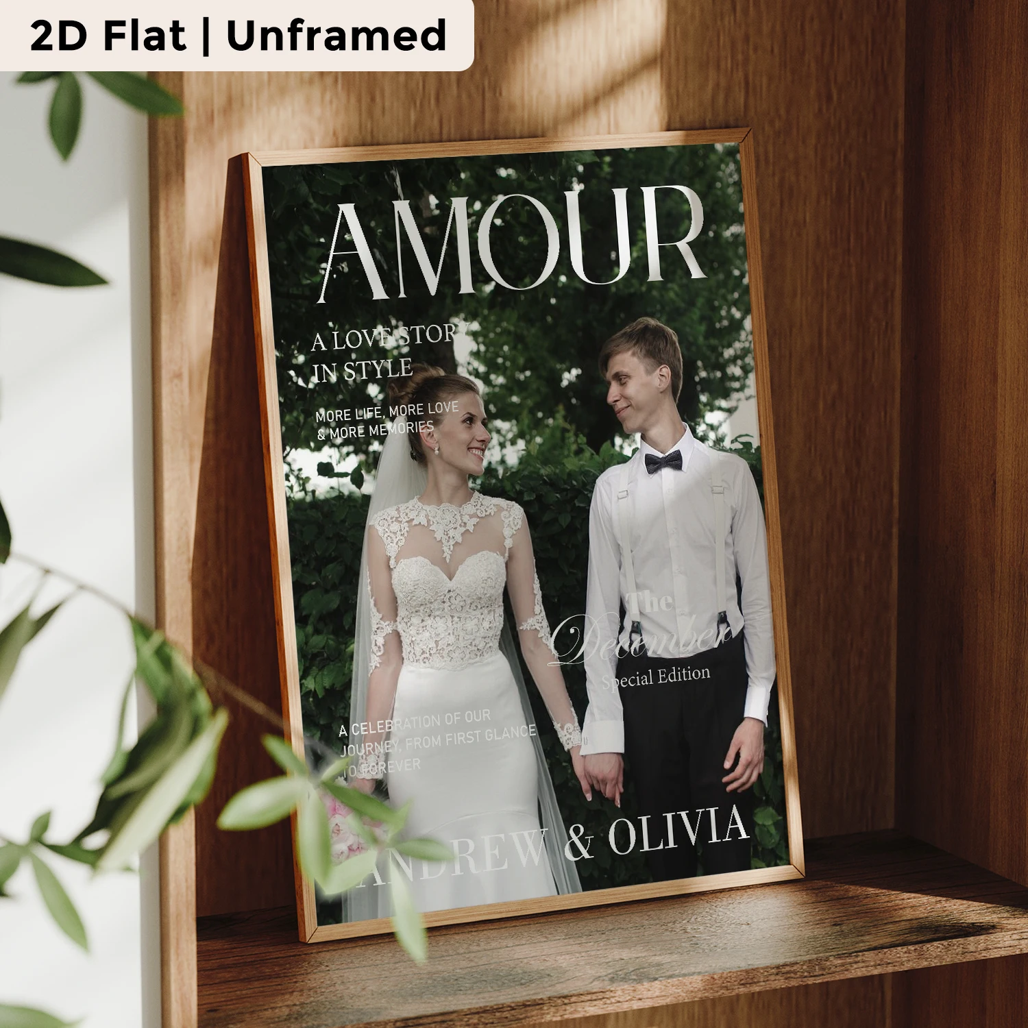 Personalized Custom Name Wedding Magazine Cover Wall Art Print Picture Canvas Poster Painting For Living Room Home Decor Gift