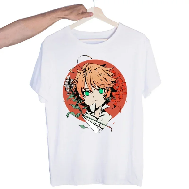 Yakusoku No Neverland The Promised Neverland Anime Tshirts Men Fashion Summer T-shirts Tshirt Top Tees Streetwear Harajuku Funny