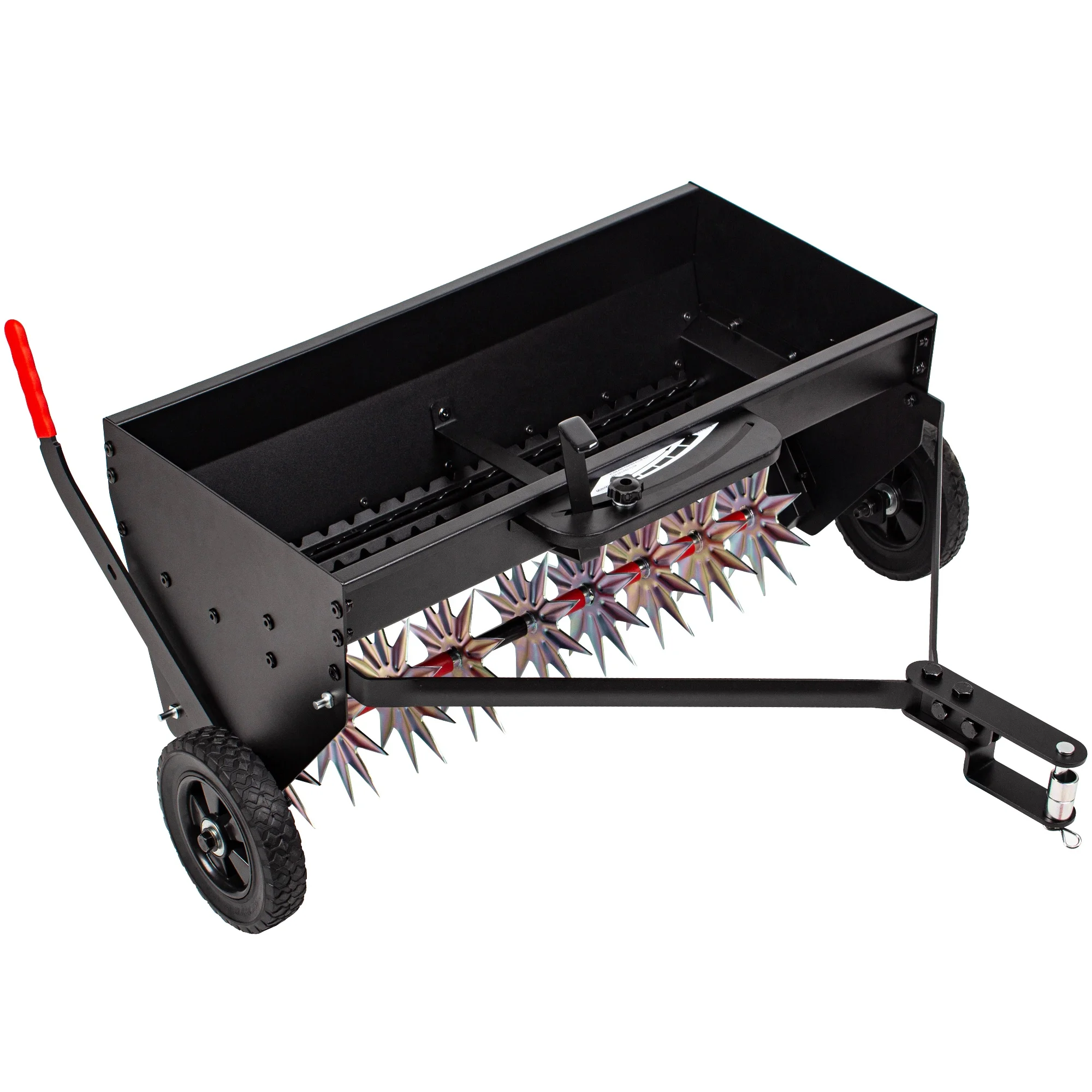 Tow Seeder Steel Hopper Drop Seed Fertilizer Salt Spreader Lawn Garden Tractor Broadcast Compost Aerators