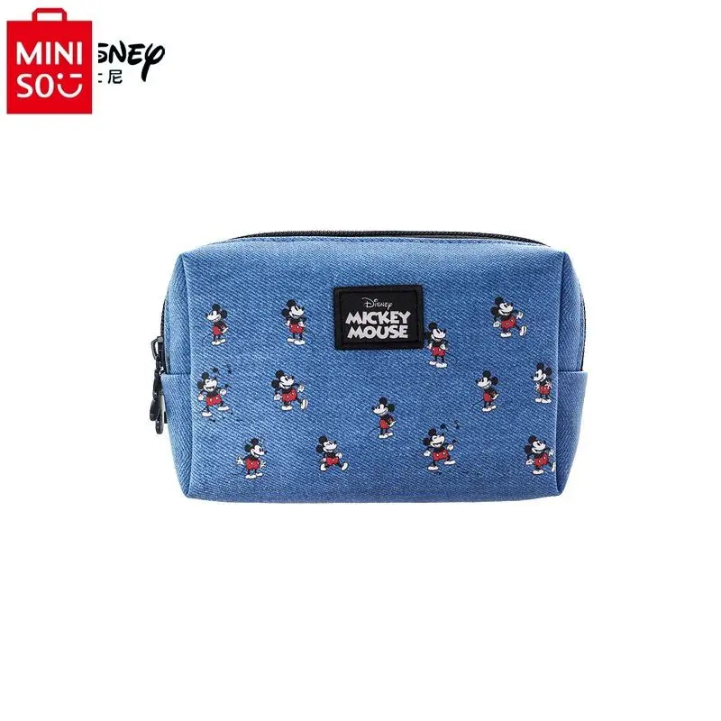 MINISO-Trousse de maquillage dessin animé Disney pour femme, sac de rangement multifonctionnel, étanche, portable, mode féminine