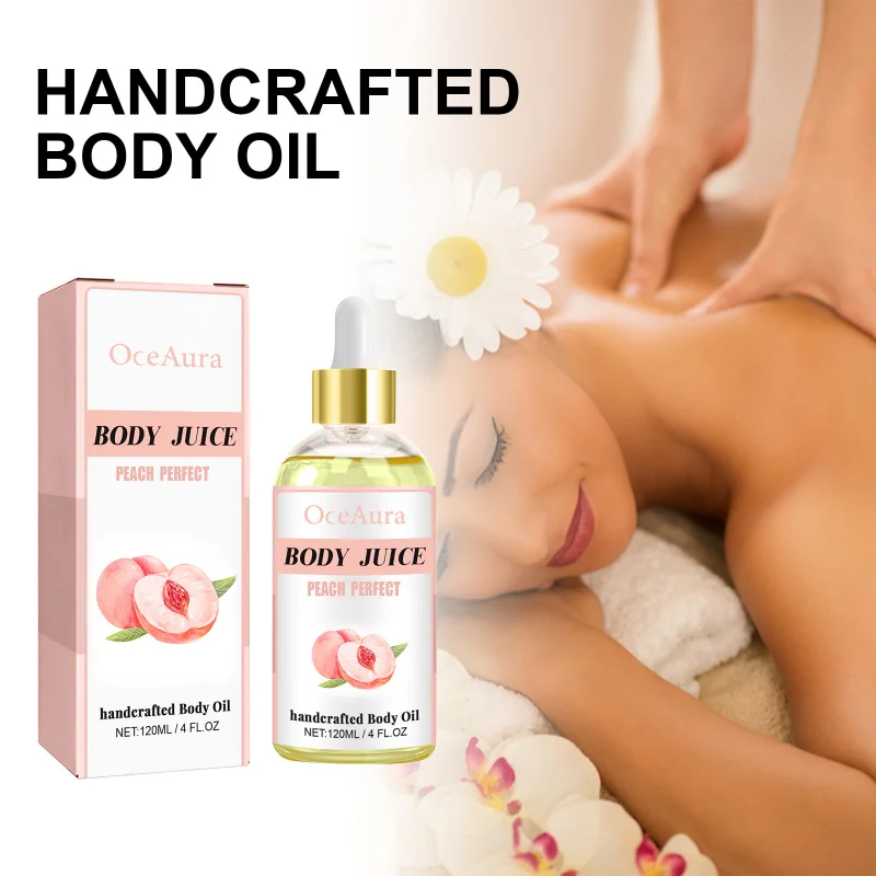 

Nourishing Peach Body Oil - Hydrating Moisturizing Massage Care To Soften Skin, Enhance Elasticity & Promote Firmness