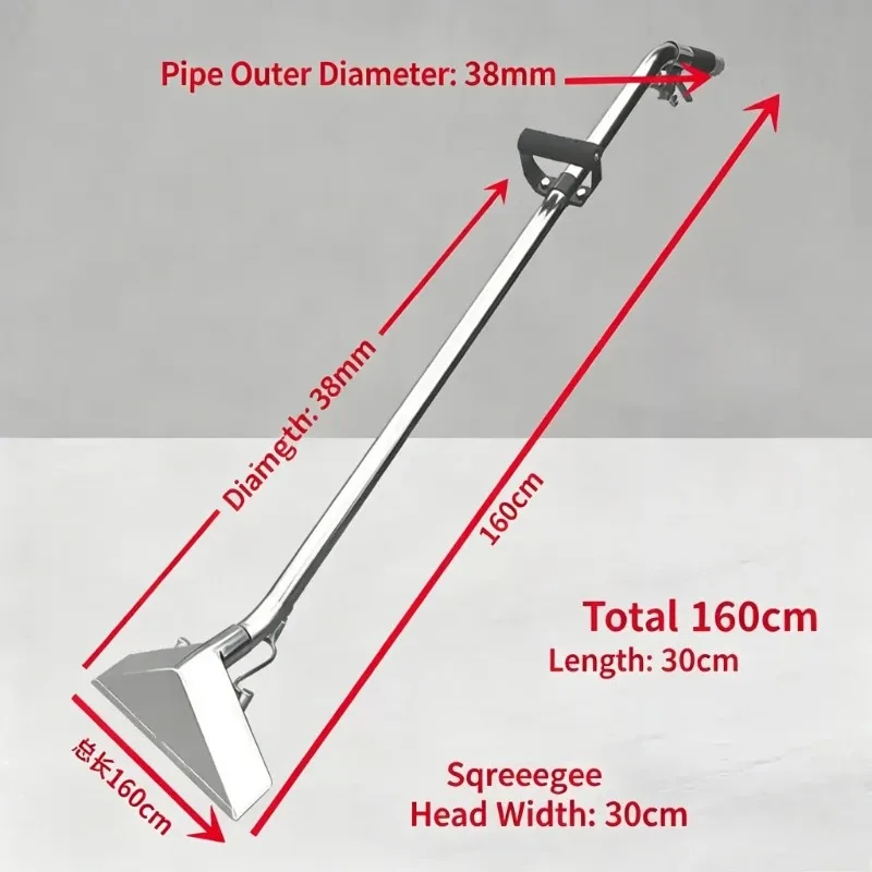 Long Handle Stainless Steel Carpet Suction Wand Steam Spray Pumping Integrated Head for Commercial Steam Cleaning Equipment