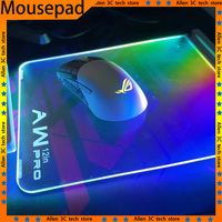 Alienware Photovoltaic RGB Glass Mouse Mat Bluetooth Rhythm Fps Desk Mat Esports Game Mousepad Laptop Gamer PC Gaming Mouse Pad