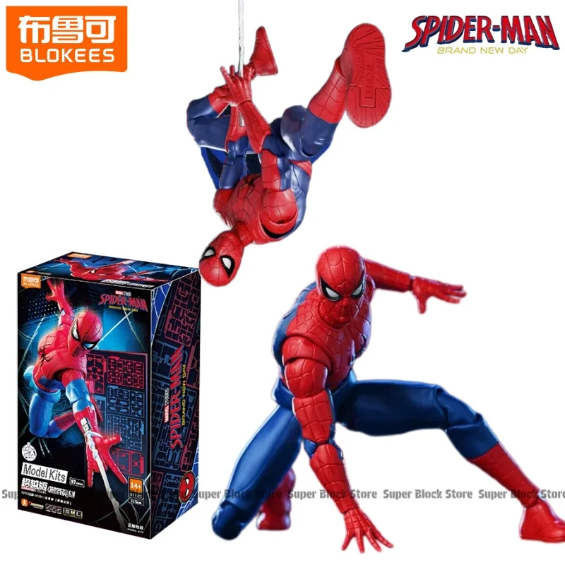BLOKEES Marvel Hero Building Block Man Beyond: Brand New Day Spider-Man Marc Spector Rocket Raccoon Juguetes de Modelos para Armar