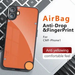 Case For CMF Phone1 Shockproof Frosted Skin Feel Matte PC TPU Anti-fingerprint Transparent Cover For CMF Phone 1