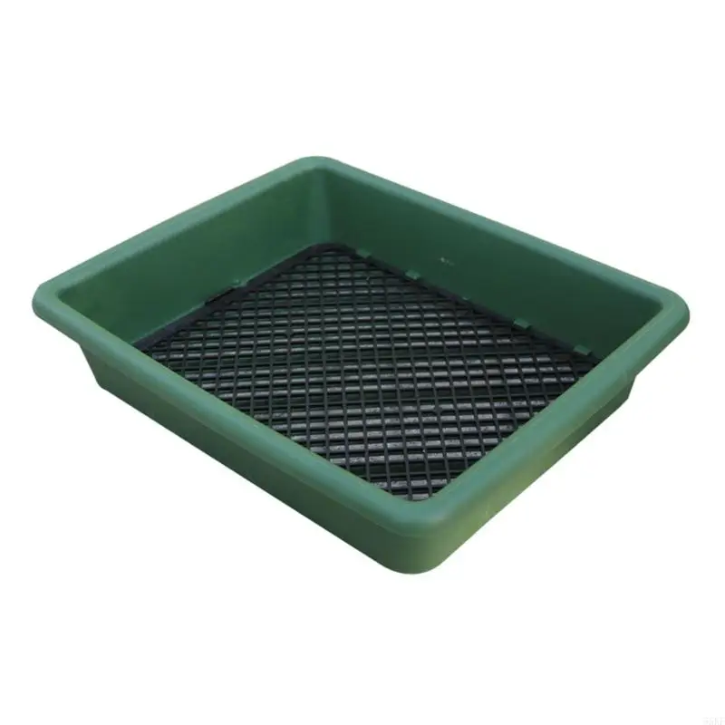 Stackable Rustproof Pellet Sifter Mesh Screen Sifting Pan Gardening Accessories 55KF