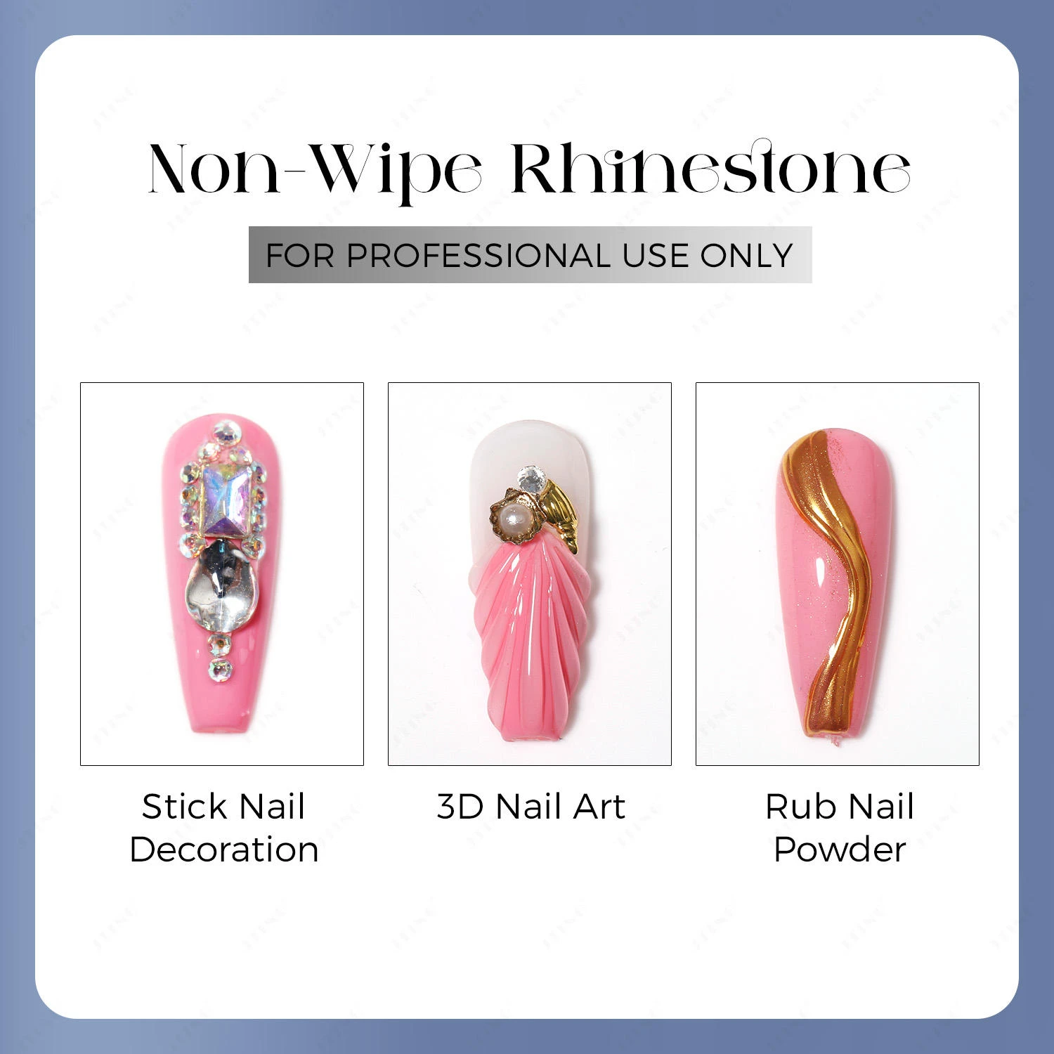 JTING 1個 3Dネイルアート ノンワイプ ラインストーンジェル 15ml クリアジェルポリッシュ ネイルサロン プロ用製品