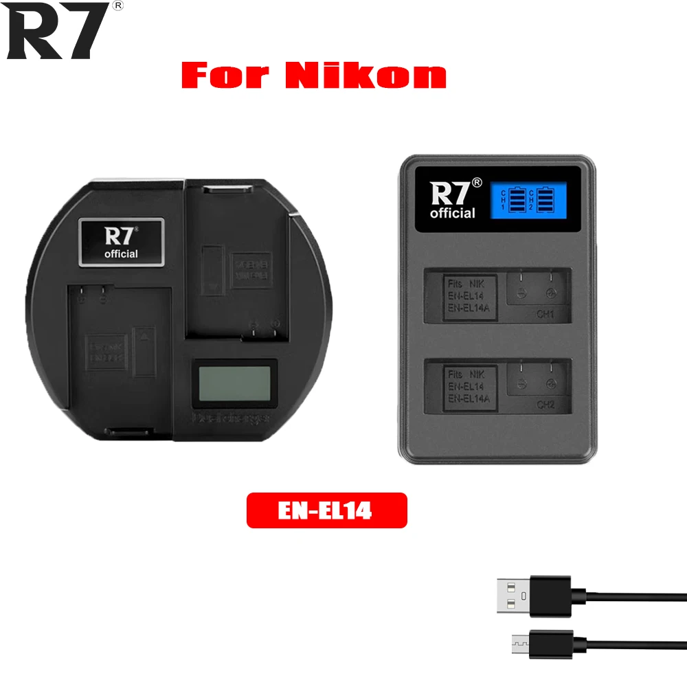 R7  ENEL14 EN-EL14 enel14 Digital Camera Battery Charger For Nikon D3300 D3400 D3500 D5100 D5200 D5300 D5500 D5600