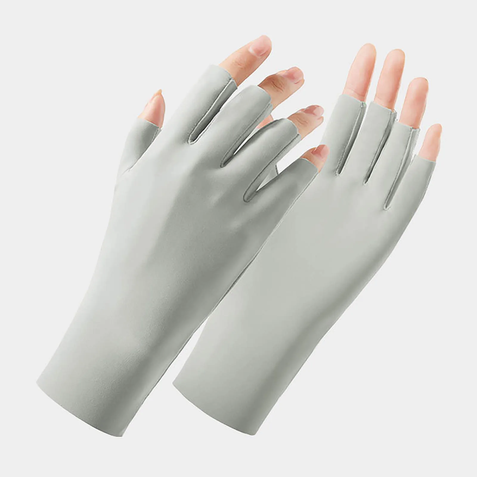 Guantes de protección solar UPF50 +, para lámpara de uñas de Gel, luz UV profesional, medio dedo