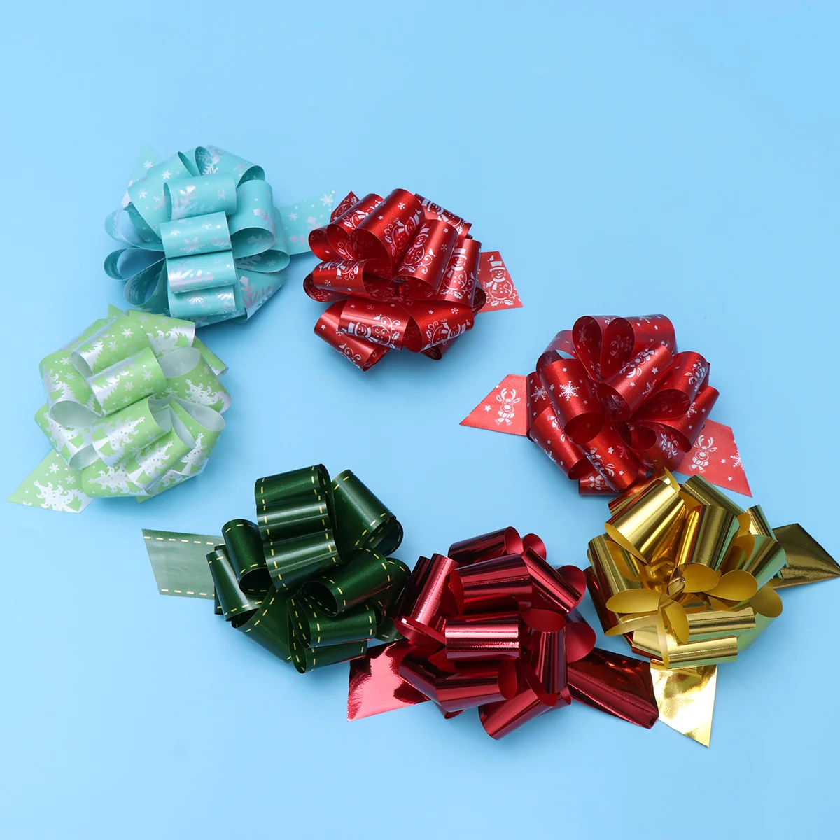 

36Pcs DIY Christmas Pull Bows Assorted Colors for Wedding Gift Packaging Party Decoration Basket Ribbon Bow Gift Bows