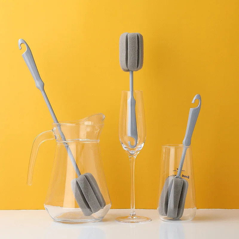 Tassenbürste mit langem Griff, Flaschenbürste, Reinigungsschwamm, Tassenbürste, Küchenbecherwascher, Wasserbecher, Teetasse, Glastasse, Tassenbürste