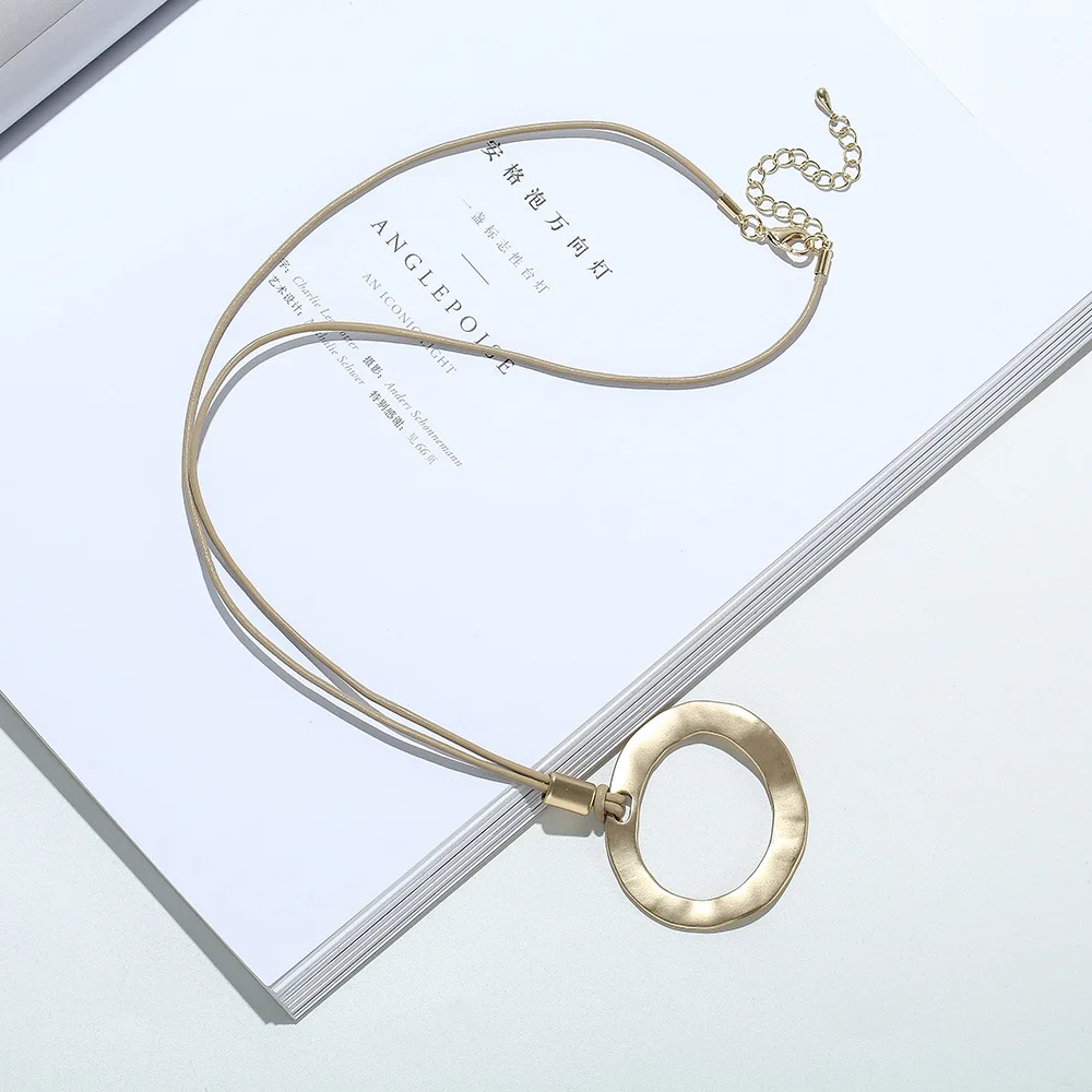 Sweater chain popular high-end alloy simple geometric jewelry women's autumn and winter foreign trade jewelry long chain