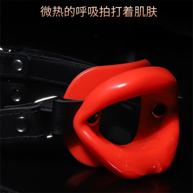 New adult products SM stimulationprops adjustable leather strap sexy lipsmouth flail couple flirty sex toys couplesex supplie