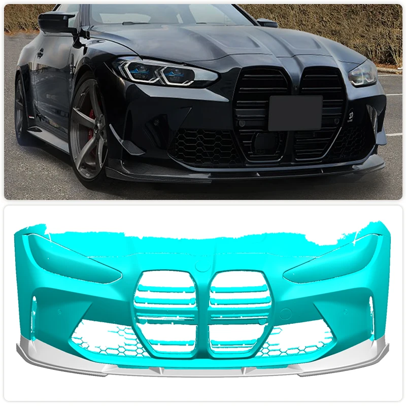 Car Front Bumper Lip Spoiler Carbon Fiber for BMW G80 M3 G82 G83 M4 2021-2023 Front Lip Chin Apron Splitters Guard Body Kits