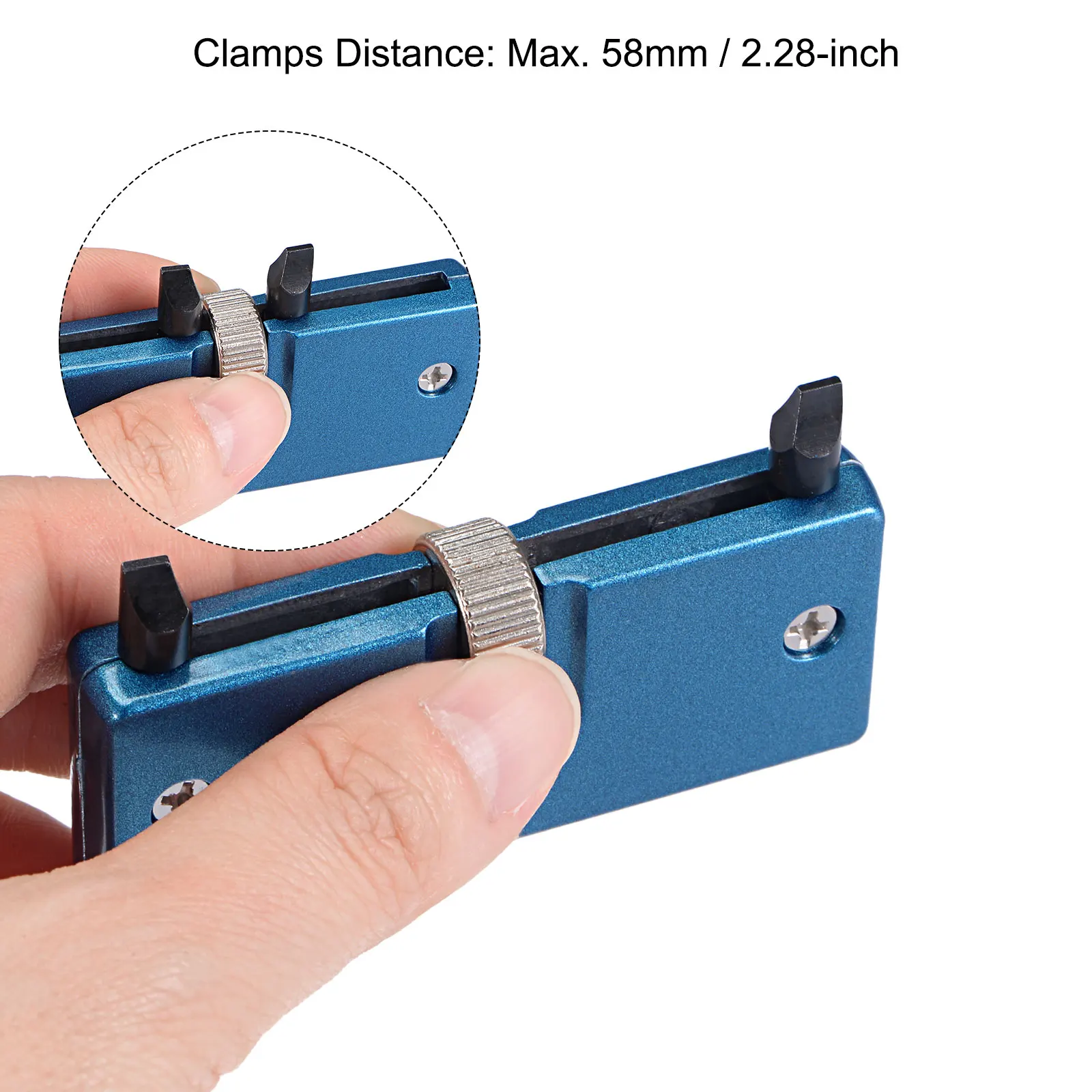 Uxcell-abridor de caja trasera de reloj, garra plana y soporte pequeño de 32mm, 58mm