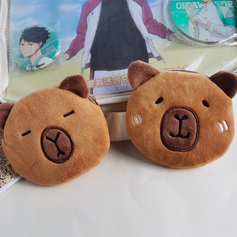 Cartoon Plush Coin Purse Cute Capybara Doll Storage Bag Coin Bag Children Gift Toy