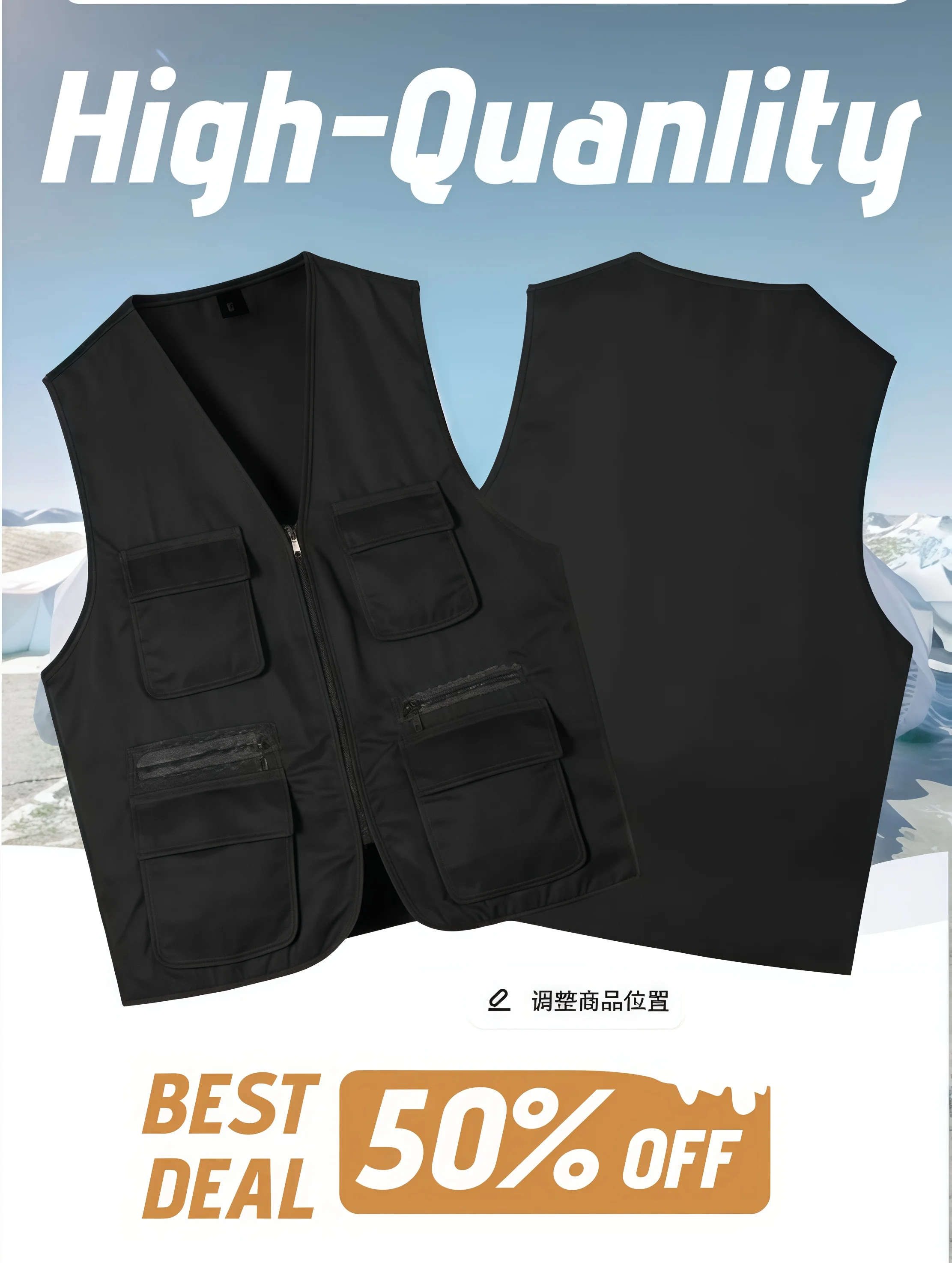 2025 2021 Men Multi-Pocket Classic Waistcoat Male Sleeveless Unloading Solid Coat Work Vest Photographer Tactical Mesh Vest Jack