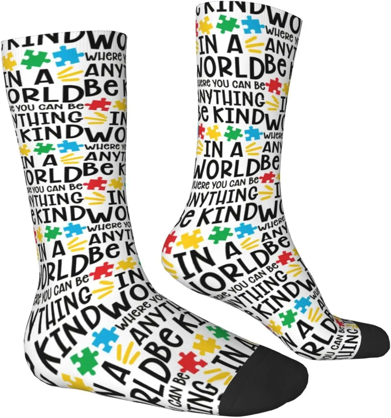 التوحد الجوارب مضحك التوحد الوعي الجوارب تخزين للكبار النساء الرجال المراهقين التوحد الهدايا تنفس عدم الانزلاق الرياضة #2