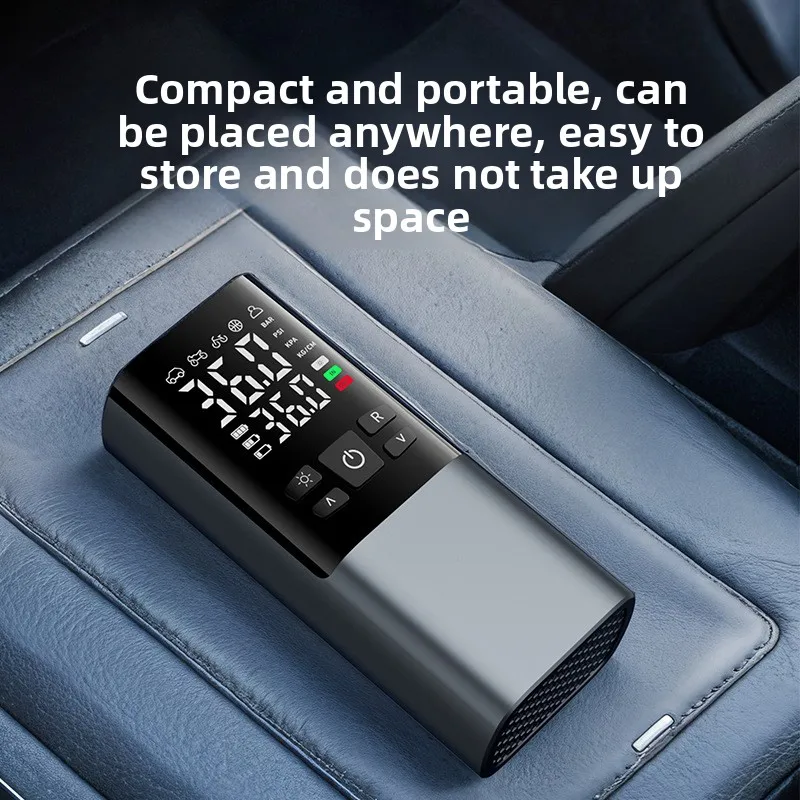 

Mini Portable Wireless Charging Car Tire Inflator - Digital Display Air Pump for Vehicle