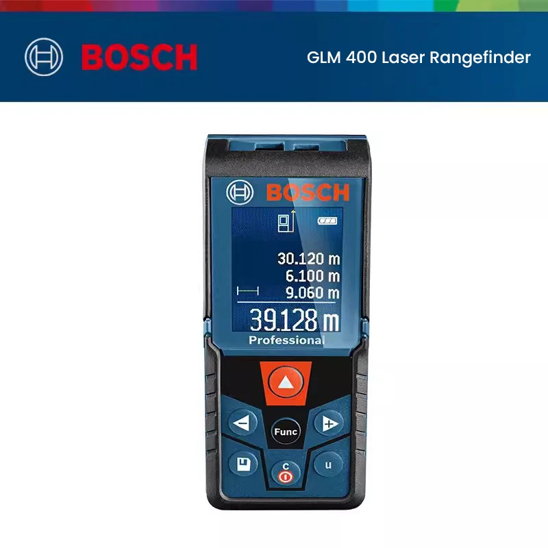 

Bosch GLM 400 Laser Rangefinder High Precision Color Screen Laser Tape Measure 40m Range