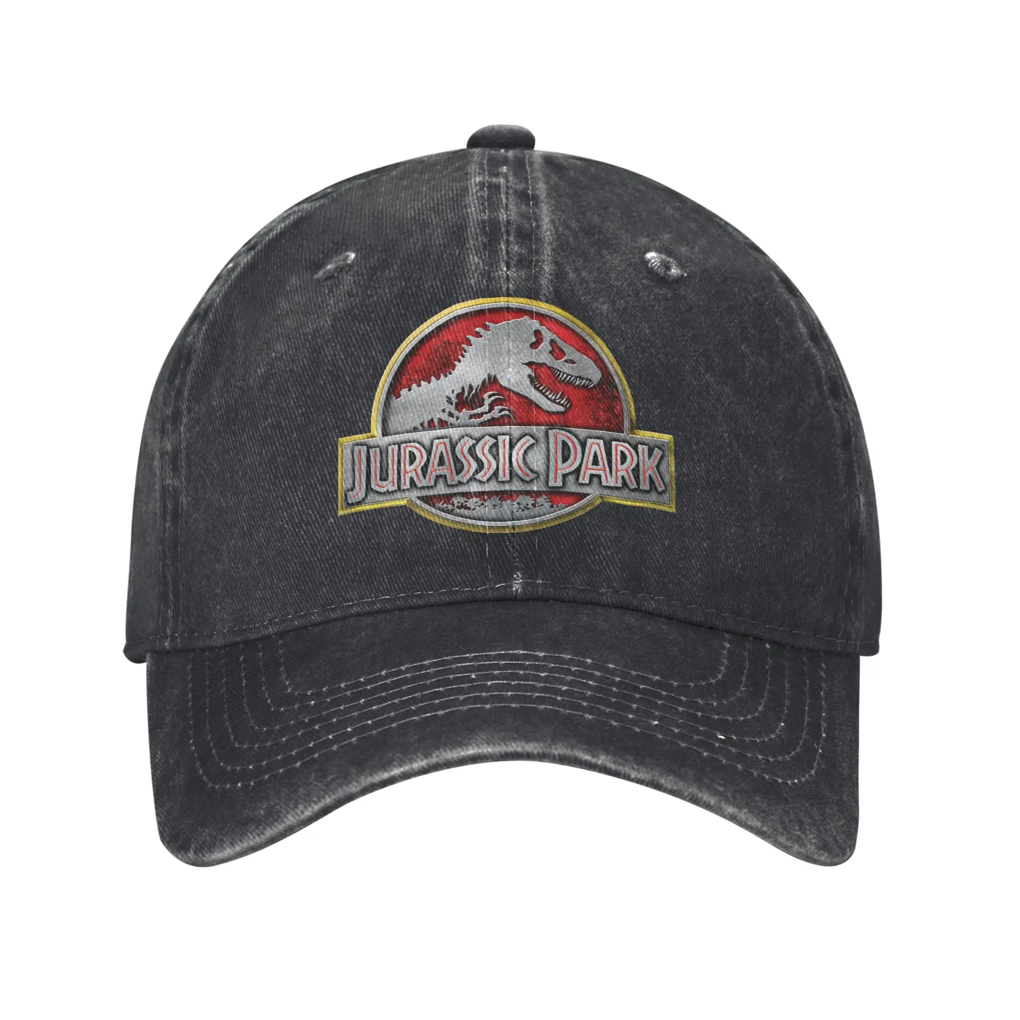 

2026 Dinosaur Jurassic Park Baseball Cap Vintage Distressed Denim Washed Headwear For Men Women Outdoor All Seasons Travel Gift